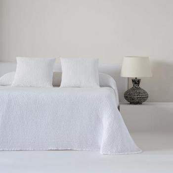 Colcha Jacquard Algodón Blanco 235x270 para Cama 135