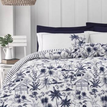 Altınbaşak Single Duvet Cover Set Capri Moonlit 100% Cotton