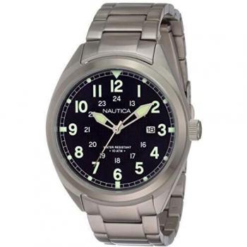 Nautica Executive Men's Quartz Watch – Durable Stainless Steel Strap