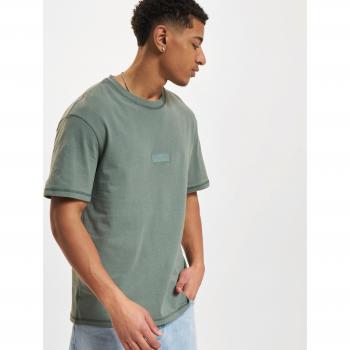 T-shirt uni kaki pour homme JACK & JONES col rond