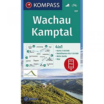 KOMPASS-Karten GmbH Wachau, Kamptal: 4in1 Wanderkarte 1:50000 Mit Aktiv Guide Und Detailkarten Inklusive Karte Zur Offline Verwendung In Der Kompass-App. Fahrradfahren. (Kompass-Wanderkarten, Band 207)