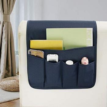 MDSTOP Sofa Armrest Storage Organizer, Fits for Phone, Book, Magazines, TV Remote