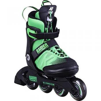 K2 Unisex-Kinder Raider Pro Pack Skateboardschuhe, Schwarz (Black/Green 001), 29 EU