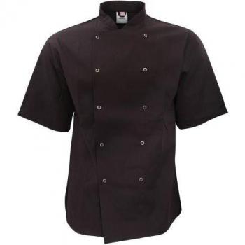 Stainless Steel Chef Short Sleeve Jacket – Adult Unisex XXS White