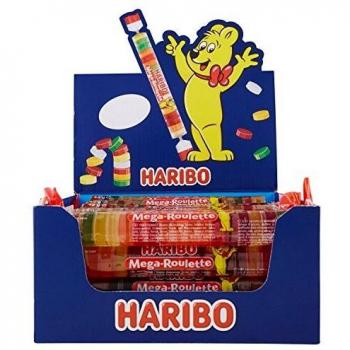 Haribo Mega Roulette Fruit Rubber Wheels 45g