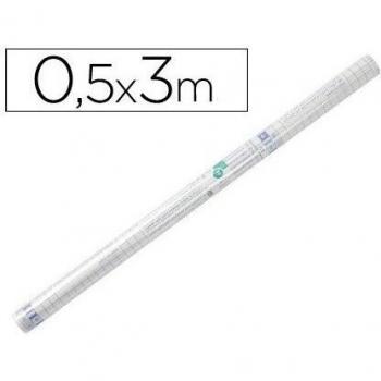 Rollo plastico forralibros Liderpapel longitud de 0,50 m x 3 m