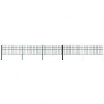 EcoShield Green Metal Fence Panels + Posts – 8.5 m × 0.8 m (vidaXL)