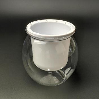 Dual‑Layer Glass Self‑Watering Flowerpot – Transparent Decorative Planter