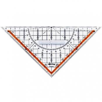 ROtring Centro Geo Set Square with Handle, 23 cm Hypotenuse, 20 cm Ruled Sides