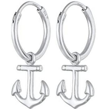 Elli Paar Creolen »Creolen Anker Maritim 925 Silber«