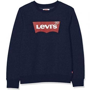 Levi'S Kids -Felpa con Collo Rotondo Batwing per Bambini e Ragazzi, Blu, 14 Anni