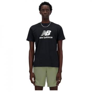 New Balance Sport Essentials Logo T-Shirt Kurzarm Herren Schwarz M