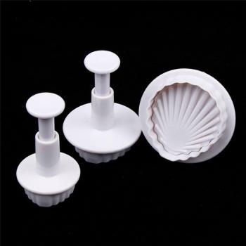 3Pcs/set Sea Shell Silicone Molds for Cake Decoration