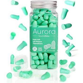 Aurora Soundbloc™ Serenity Foam Ear Protectors – 60 Pairs, 35dB