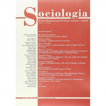 Sociologia. Rivista quadrimestrale di scienze storiche e sociali (2006) (Vol. 1)