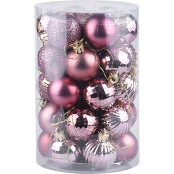 Petites sphères festives – Ensemble 34/40 mm pour arbre