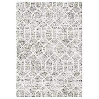 Tapis élégant gris chiné en velours heat set, dimensions 160x230 cm