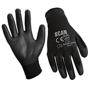 Scan SCAGLOPU240 Black PU Coated Gloves