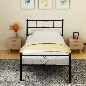 Lit Aingoo Simple avec Espace de Rangement 90x190 Noir