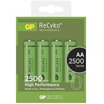 Pilas Recargables GP B14054 AA, 4 Baterías Incluidas
