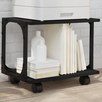VidaXL 2-Tier Black Printer Stand, Dimensions: 41x28x33.5 cm, Engineered Wood