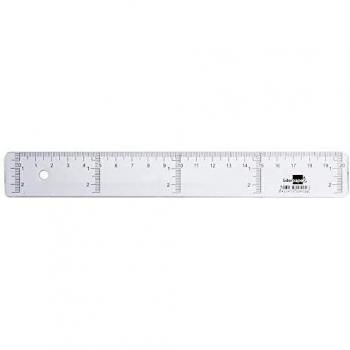 Regla Liderpapel plástico cristal 20 cm
