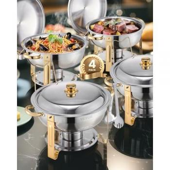 Buffet Rechaud 4 Recipientes 5 Qt VEVOR