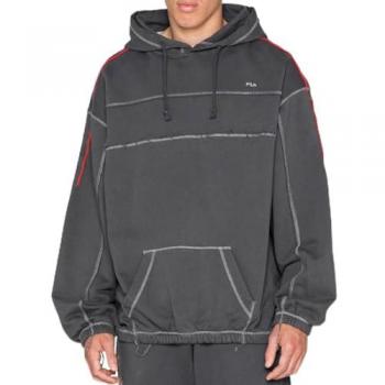 Fila S10 Ruined Kapuzenpullover Oversize Dunkelgrau