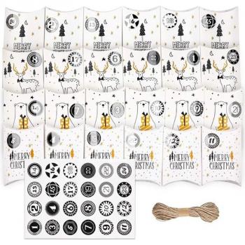 Elk Advent Calendar Hanging Bags for Christmas