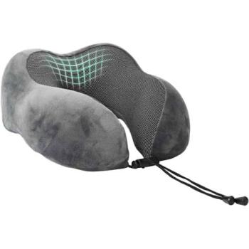 Vidaxl Oreiller Réglable Gris Velours – 28 × 25 × 14 cm (avec housse)