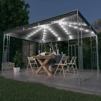 Cenador Luminoso VidaXL 400x300 cm en Gris Antracita – Jardín Brillante