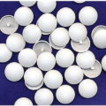Hemline PB475.29 (White Nylon) – 29 mm Snap‑On Back Plate with Button Covers, 100 Units