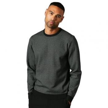 Burton Men's Patterned Crew Neck Jumper (Black, L)
