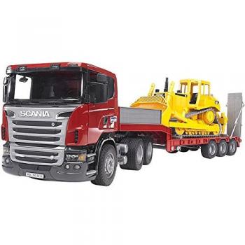 Camion giocattolo Scania R Serie con escavatore articolato BRUDER