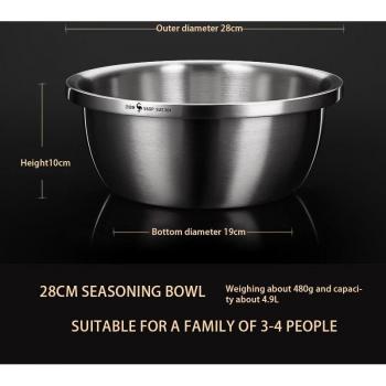 304 Stainless Steel Whisking Bowls Set for Cooking and Baking