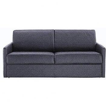 Canapé-sommeil SUN ELITE Graphite Tweed 140 cm, sommiers lattes, matelas 16 cm mémoire