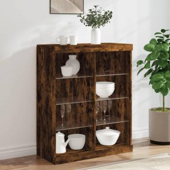 Armario LED Smoke Oak 81x37x100 cm