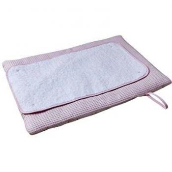 Travel & Change Mat – Clair de Lune Pink Waffle Cotton Roly‑Poly