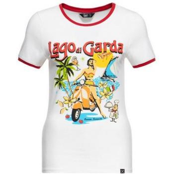 Gardasee‑Print Shirt in gebrochenem Weiß
