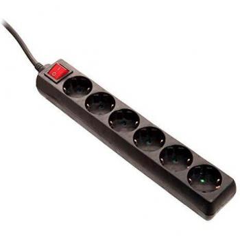 AS Schwabe 11672 Steckdosenleiste mit Schalter Schwarz