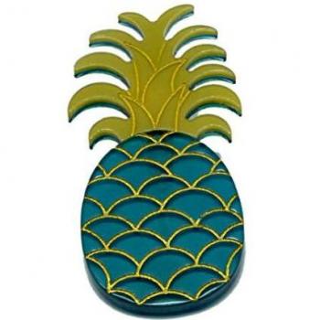 Broche d’Ananas Émeraude avec Finitions Dorées – CMLPB