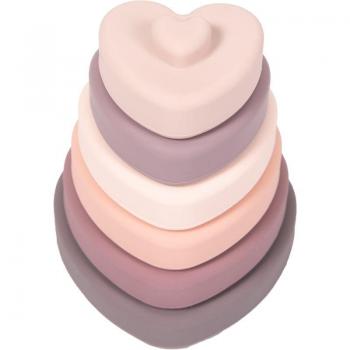 Impilabili in silicone a forma di cuori torri Bo Jungle unico pezzo