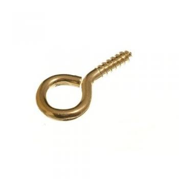 EB 35 mm X 8 mm Screw‑in Eyes (3.5 mm Dia.) – Brass Plate Steel, 1,000‑piece Pack