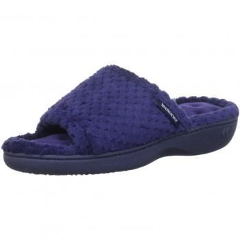 Isotoner Popcorn Terry Slippers, Women's, Blue, 5 UK (38 EU)