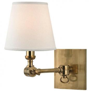 Brass and Linen Hillsdale Wall Sconce by Hudson Valley