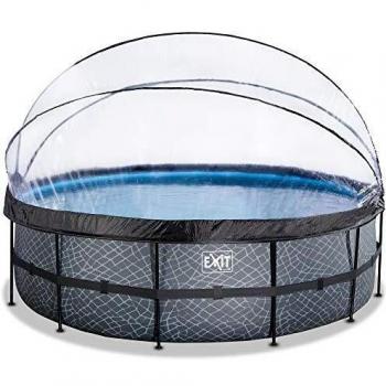 EXIT TOYS Steinpool ø488x122cm mit Wärmepumpe