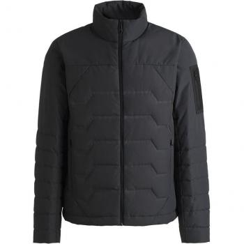 Chaqueta BOSS Green Technodown Kharán Negro Puro con Cremallera Oscura – Hombre M