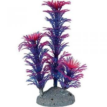 Aquarium : petite plante artificielle rouge/orange