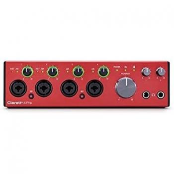 Focusrite Clarett+ 4Pre 8-Ch 18-In/8-Out Audio Interface, S/W Suite for PC & Mac