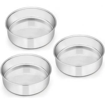 Juego de 3 Latas para Pasteles con Base Desmontable de 6 pulgadas